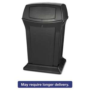 RUBBERMAID COMMERCIAL PROD. Ranger Fire-Safe Container, Square, Structural Foam, 45 gal, Black
