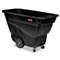 RUBBERMAID COMMERCIAL PROD. Structural Foam Tilt Truck, Rectangular, 450 lb. Cap., Black
