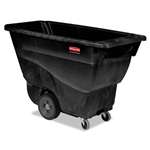 RUBBERMAID COMMERCIAL PROD. Structural Foam Tilt Truck, Rectangular, 450 lb. Cap., Black