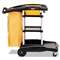 RUBBERMAID COMMERCIAL PROD. High Capacity Cleaning Cart, 21-3/4w x 49-3/4d x 38-3/8h, Black