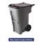 RUBBERMAID COMMERCIAL PROD. Brute Rollout Heavy-Duty Waste Container, Square, Polyethylene, 65gal, Gray