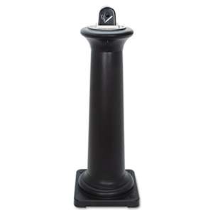 RUBBERMAID COMMERCIAL PROD. GroundsKeeper Tuscan Receptacle, 13 x 13 x 38 3/8, Black