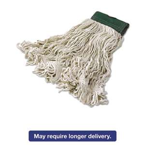 RUBBERMAID COMMERCIAL PROD. Super Stitch Blend Mop Heads, Cotton/Synthetic, White, Medium