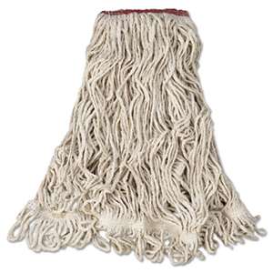 RUBBERMAID COMMERCIAL PROD. Super Stitch Blend Mop Head, Large, Cotton/Synthetic, White, 6/Carton