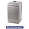 RUBBERMAID COMMERCIAL PROD. Silhouette Can/Bottle Recycling Receptacle, Square, Steel, 29gal, Silver