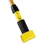 RUBBERMAID COMMERCIAL PROD. Gripper Hardwood Mop Handle, 1 1/8 dia x 60, Natural/Yellow