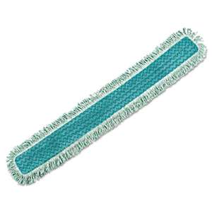 RUBBERMAID COMMERCIAL PROD. HYGEN Dust Mop Heads With Fringe, Green, 48", Microfiber, 6/Carton