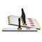 RUBBERMAID COMMERCIAL PROD. HYGEN Quick Connect S-S Frame, Squeegee, 24w x 4 1/2d, Aluminum, Yellow