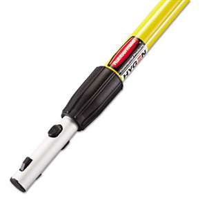 RUBBERMAID COMMERCIAL PROD. HYGEN Quick-Connect Extension Handle, 48-72", Yellow/Black