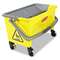RUBBERMAID COMMERCIAL PROD. HYGEN Press Wring Bucket for Microfiber Flat Mops, Yellow