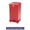 RUBBERMAID COMMERCIAL PROD. Defenders Biohazard Step Can, Square, Steel, 12gal, Red