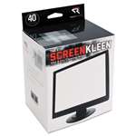 READ/RIGHT Two Step ScreenKleen Wet and Dry Cleaning Wipes, 5 x 5, 40/Box