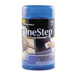 Read Right RR1409 OneStep CRT Screen Cleaner Wet Wipes, Cloth, 5 1/4 x 5 3/4, 75/Tub