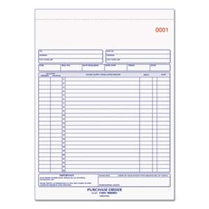 REDIFORM OFFICE PRODUCTS Purchase Order Book, 8 1/2 x 11, Letter, Three-Part Carbonless, 50 Sets/Book
