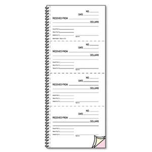 REDIFORM OFFICE PRODUCTS Money and Rent Unnumbered Receipt Book, 5 1/2 x 2 3/4, Three-Part, 120 Sets/Book