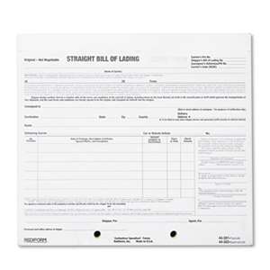 REDIFORM OFFICE PRODUCTS Bill of Lading Short Form, 7 x 8 1/2, Four-Part Carbonless, 250 Forms