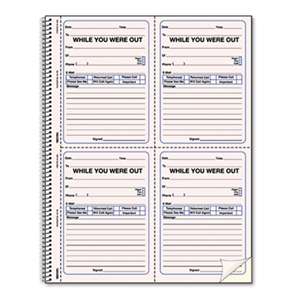 REDIFORM OFFICE PRODUCTS Wirebound Message Book, 4 x 5 1/2, Two-Part, 200 Forms, 120 Alert Labels