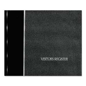 REDIFORM OFFICE PRODUCTS Visitor Register Book, Black Hardcover, 128 Pages, 8 1/2 x 9 7/8