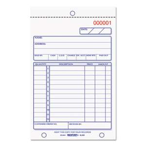 REDIFORM OFFICE PRODUCTS Sales Book, 4 1/4 x 6 3/8, Carbonless Triplicate, 50 Sets/Book