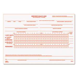 REDIFORM OFFICE PRODUCTS Driver's Daily Log, 7 7/8 x 5 1/2, Duplicate with Carbons, 31 Sets/Book