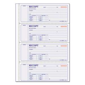 REDIFORM OFFICE PRODUCTS Money Receipt Book, 7 x 2 3/4, Carbonless Duplicate, 200 Sets/Book