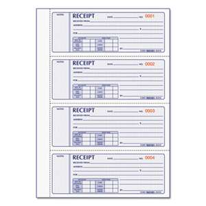 REDIFORM OFFICE PRODUCTS Money Receipt Book, 7 x 2 3/4, Carbonless Triplicate, 200 Sets/Book