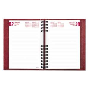 REDIFORM OFFICE PRODUCTS CoilPro Daily Planner, Ruled 1 Day/Page, 8 1/4 x 5 3/4, Red, 2017