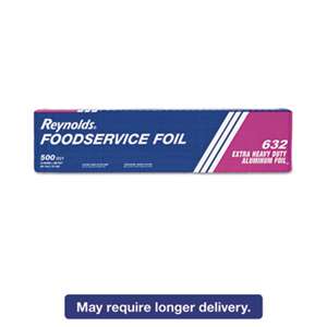 REYNOLDS FOOD PACKAGING Extra Heavy-Duty Aluminum Foil Roll, 18" x 500 ft, Silver