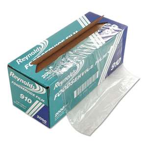REYNOLDS FOOD PACKAGING PVC Film Roll w/Cutter Box, 12" x 2000 ft, Clear