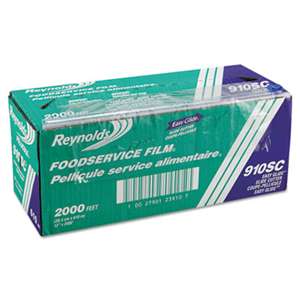 REYNOLDS FOOD PACKAGING PVC Food Wrap Film Roll in Easy Glide Cutter Box, 12" x 2000 ft, Clear