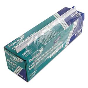 REYNOLDS FOOD PACKAGING PVC Food Wrap Film Roll in Easy Glide Cutter Box, 18" x 2000 ft, Clear
