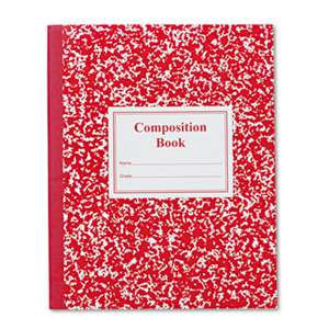 ROARING SPRING PAPER PRODUCTS Grade School Ruled Composition Book, 9 3/4 x 7 3/4, Red Cover, 50 Pages