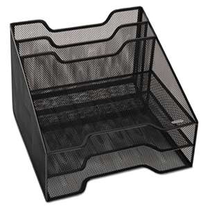 ELDON OFFICE PRODUCTS Combination Sorter, Five Sections, Mesh, 12 1/2 x 11 1/2 x 9 1/2, Black