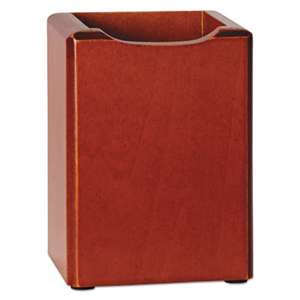 ROLODEX Wood Tones Pencil Cup, Mahogany, 3 1/8 x 3 1/8 x 4 1/2