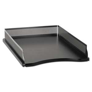 ROLODEX Distinctions Self-Stacking Desk Tray, Metal/Black