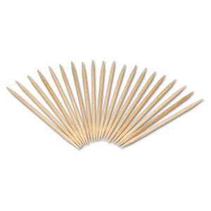 ROYAL PAPER PRODUCTS Round Wood Toothpicks, 2 3/4", Natural, 19200/Carton