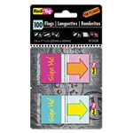 REDI-TAG CORPORATION Pop-Up Fab Page Flags w/Dispenser, "Sign Me!", Red/Orange, Teal/Yellow, 100/Pack