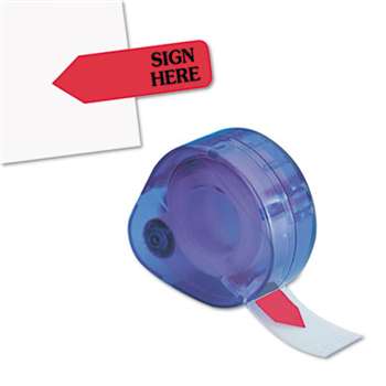 REDI-TAG CORPORATION Arrow Message Page Flags in Dispenser, "Sign Here", Red, 120 Flags/ Dispenser