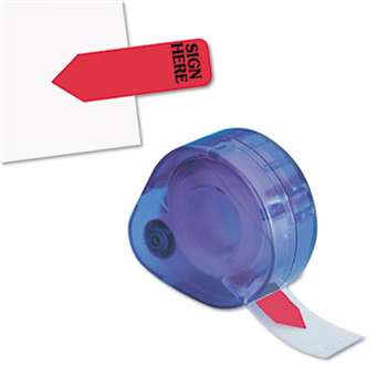 REDI-TAG CORPORATION Arrow Message Page Flags in Dispenser, "Sign Here", Red, 120/Dispenser