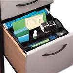 RUBBERMAID Hanging Desk Drawer Organizer, Plastic, Black