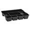 RUBBERMAID Nine-Compartment Deep Drawer Organizer, Plastic, 14 7/8 x 11 7/8 x 2 1/2, Black