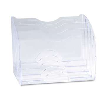 Rubbermaid 94610ROS Two-Way Organizer, Five Sections, Plastic, 8 3/4 x 10 3/8 x 13 5/8, Clear