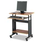 SAFCO PRODUCTS Adjustable Height Workstation, 29-1/2 x 22d x 34h, Cherry/Black