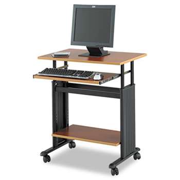 SAFCO PRODUCTS Adjustable Height Workstation, 29-1/2 x 22d x 34h, Cherry/Black