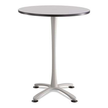 SAFCO PRODUCTS Cha-Cha Bistro Height Table Base, X-Style, Steel, 42" High, Metallic Gray
