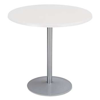 SAFCO PRODUCTS Entourage Table Base, 18" Dia. x 29h, Silver