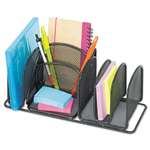 SAFCO PRODUCTS Deluxe Organizer, Six Compartments, Steel, 12 1/2 x 5 1/4 x 5 1/4