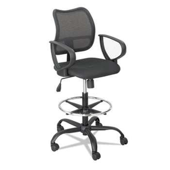 SAFCO PRODUCTS Vue Series Mesh Extended Height Chair, Acrylic Fabric Seat, Black