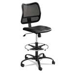 SAFCO PRODUCTS Vue Series Mesh Extended Height Chair, Vinyl Seat, Black