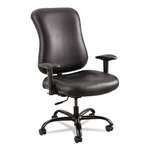 SAFCO PRODUCTS Optimus High Back Big & Tall Chair, 400-lb. Capacity, Black Leather
